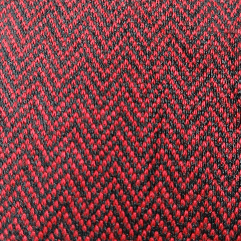 Vintage Fashion Bug Women's Size 14/16 Y2K 90s Red Black Chevron Skirt Slit - Picture 2 of 7